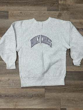 Vintage 90s Champion Reverse Weave Holy Cross Crewneck Sweatshirt Large